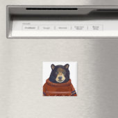 Red Reindeer Sweater Bear Magnet (In Situ (Geschirrspüler))