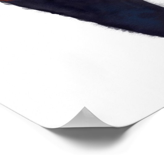 Red Reindeer Sweater Bear Poster (Ecke)