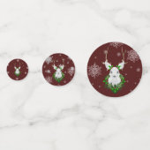 Red Reindeer Table Confetti Konfetti (Rückseiten)