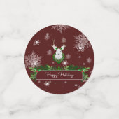 Red Reindeer Table Confetti Konfetti (Klein Vorderseite)