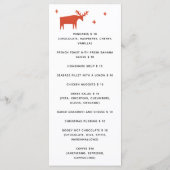 Red Reindeer | Weihnachtscafé oder Bäckerei Menükarte (Rückseite)