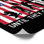 RED Remember all Deployed Flag Helicopter Mem Poster (Ecke)