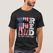 RED Remember all Deployed Flag Helicopter Mem T-Shirt (Vorderseite)