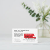 Red Removal Van, Removal Company Visitenkarte (Stehend Vorderseite)