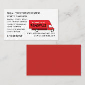 Red Removal Van, Removal Company Visitenkarte (Vorne/Hinten)