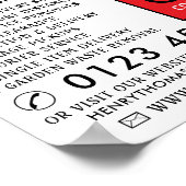 Red Removal Van, Removal Company Werbung Poster (Ecke)