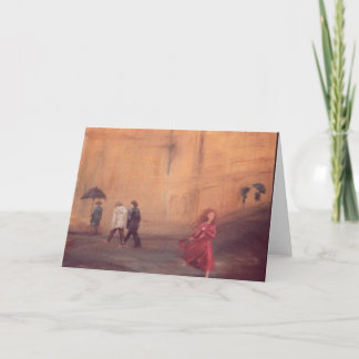 "Red Rendezvous" leere Grußkarte Karte