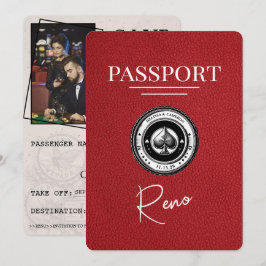 Red Reno Passport Save the Date
