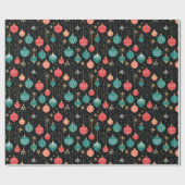 Red Rentier Traditionelles Weihnachtsgeschenk Wrap Geschenkpapier (Flach)