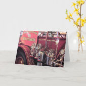 Red REO Speed Wagon Fire Motor Karte (Gelbe Blume)