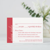 Red Response Card, Caroline Wedding Collection RSVP Karte (Stehend Vorderseite)