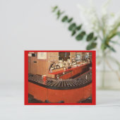 Red Retro Bar Vintag Postkarte (Stehend Vorderseite)