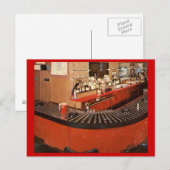 Red Retro Bar Vintag Postkarte (Vorne/Hinten)
