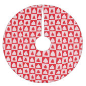 Red Retro Christmas Tree Red Tartan Kariert Polyester Weihnachtsbaumdecke (Vorderseite)