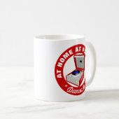 Red Retro Dansette Record Player Kaffeetasse (VorderseiteRechts)