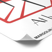 Red Retro Dansette Rekordspieler Pop Art Poster (Ecke)