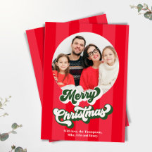 Red Retro Frohe Weihnachten 2 Foto