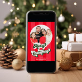 Red Retro Frohe Weihnachten 2 Foto