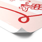 Red Retro Italienische Lemon Ciao Baby Dusche Will Poster (Ecke)