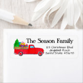 Red Retro Lieferwagen LKW mit Weihnachtsgeschenke (Insitu)