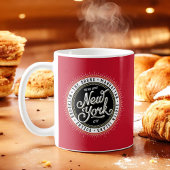 Red Retro New York City Logo Kaffeetasse