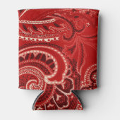 Red Retro Paisley Bandanna/Bandana Dosenkühler (Vorderseite)