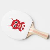 Red Retro Robot Tischtennis Schläger (Seitenansicht)