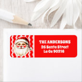 Red Retro Santa Claus Red Ric Rac Weihnachten (Insitu)