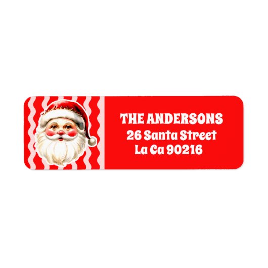 Red Retro Santa Claus Red Ric Rac Weihnachten (Vorne)