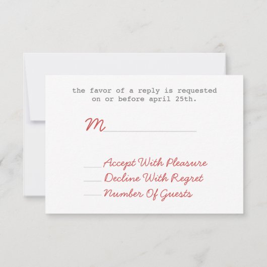 Red Retro Trailer & Bunting RSVP (Rückseite)