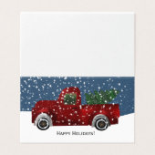 Red Retro Truck Weihnachtsbaum (Außenseite Aufgefaltet)