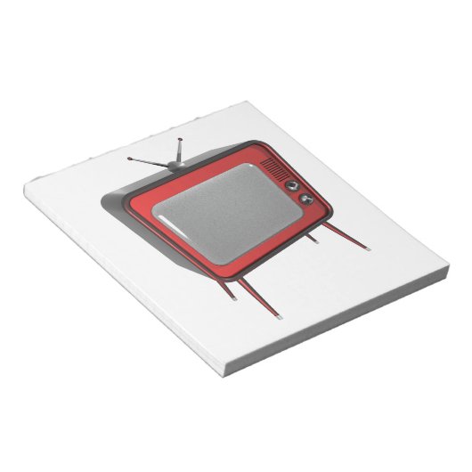 Red Retro TV Notizblock (angewinkelt)