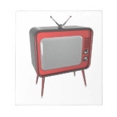 Red Retro TV Notizblock (Vorderseite)