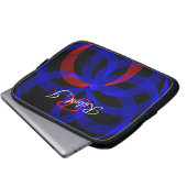 Red Revolving Accent Geometric Electronics Bag Laptopschutzhülle (Vorne Knopf)