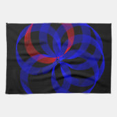 Red Revolving Accent Geometric Küchentuch (Horizontal)