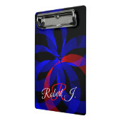 Red Revolving Accent Geometric Mini Clipboard Klemmbrett (Gewinkelt2)