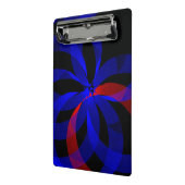 Red Revolving Accent Geometric Mini Clipboard Klemmbrett (Gewinkelt2)