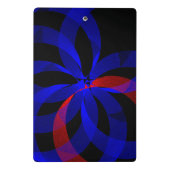 Red Revolving Accent Geometric Mini Clipboard Mini Klemmbrett (Rückseite)