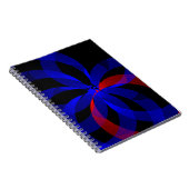 Red Revolving Accent Geometric Spiral Notebook Notizblock (Rechte Seite)