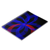 Red Revolving Accent Geometric Spiral Notebook Notizblock (Linke Seite)