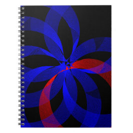 Red Revolving Accent Geometric Spiral Notebook Notizblock