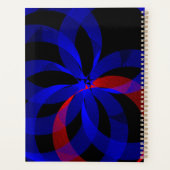 Red Revolving Accent Geometric Spiral Planner Planer (Rückseite)