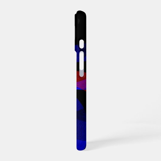 Red Revolving Geometric Accent iPhone 16 Case Hülle (Linke Seite)