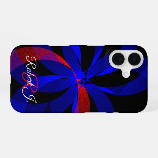 Red Revolving Geometric Accent iPhone 16 Case iPhone 16 Hülle (Rückseite (Horizontal))