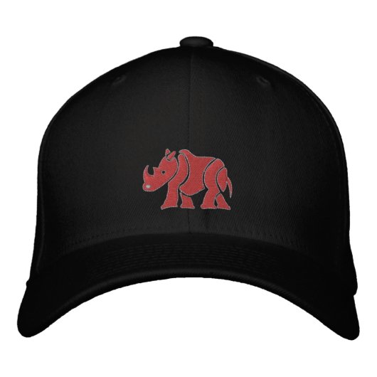 Red Rhino Bestickte Baseballkappe (Vorderseite)