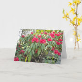 Red Rhododendron Karte (Gelbe Blume)