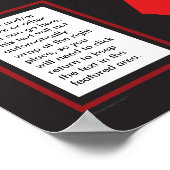 Red Ribbon als Zeitmesser Poster (Ecke)