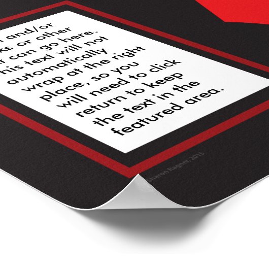 Red Ribbon als Zeitmesser Poster (Ecke)