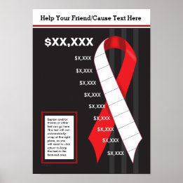 Red Ribbon als Zeitmesser Poster