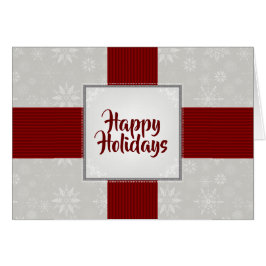 Red Ribbon and Snowflakes Gift